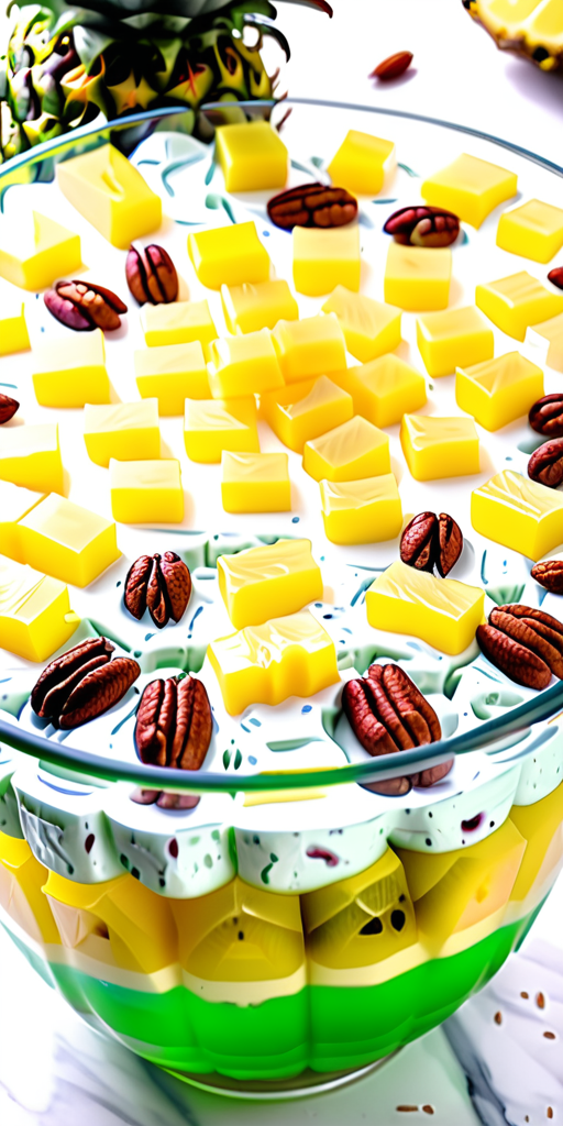 lime jello salad with cream cheese pineapple and pecans