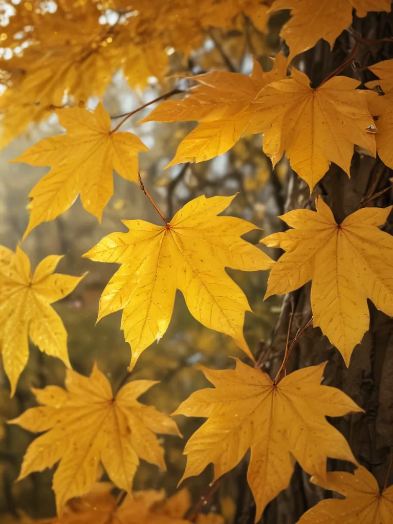 golden leaves background