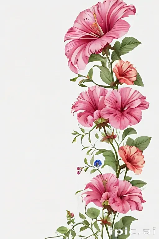 transparent flower border