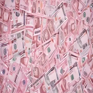 pink money background