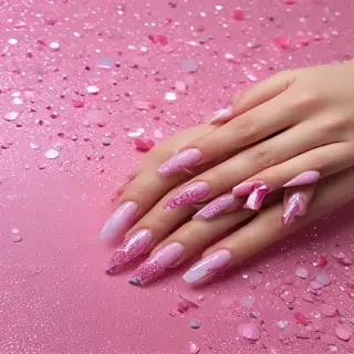 pink glitter aesthetic