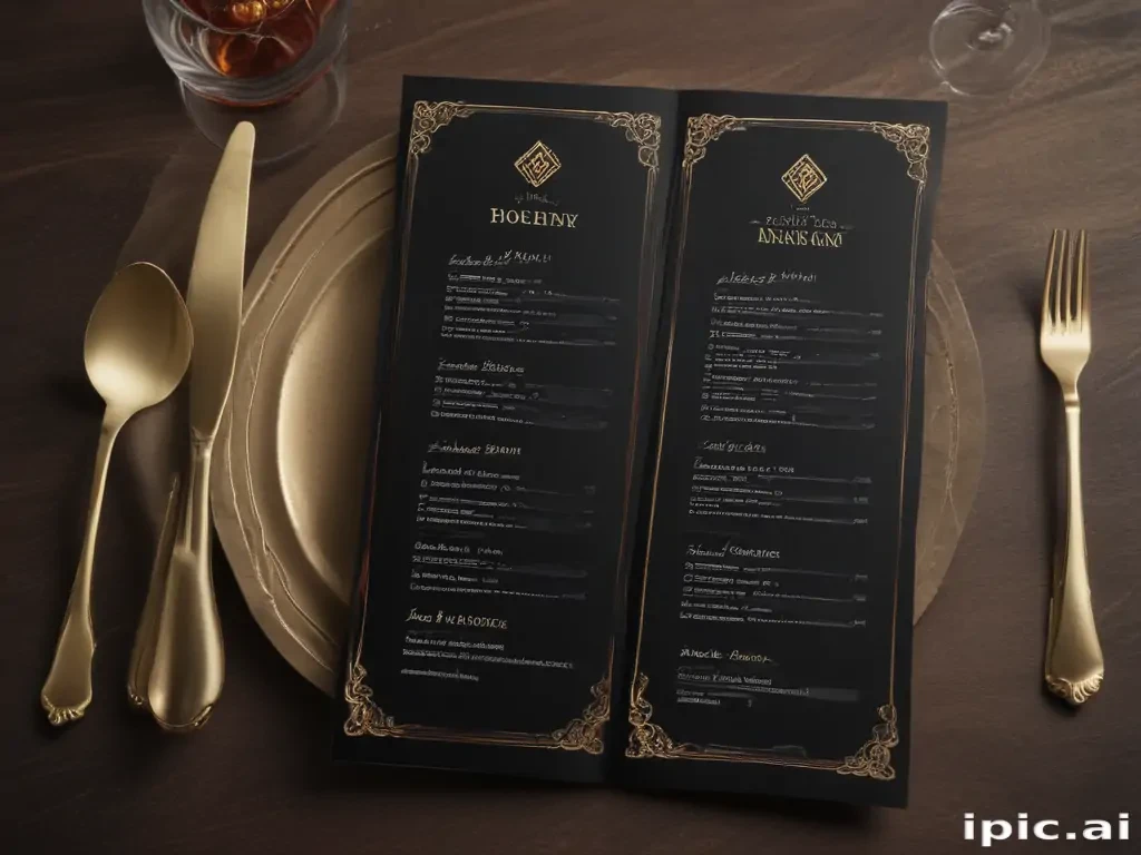 menu mock up