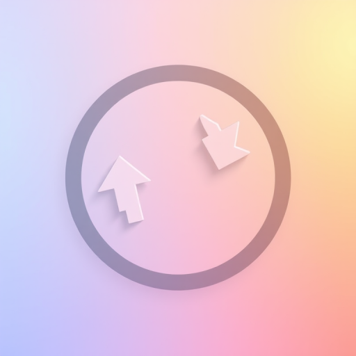 Create a high-quality vector graphic of a circular refresh icon with two arrows forming a continuous loop, using a soft gradient background, captured with a DSLR camera at f/2.8 aperture, ISO 100, 50mm lens in a high-resolution format.