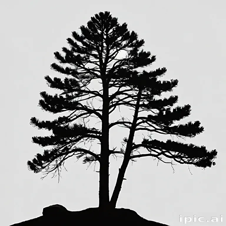 pine tree silhouette png