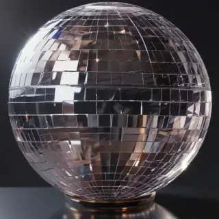 transparent disco ball