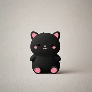 black wallpaper cute