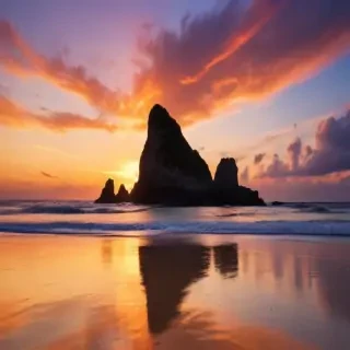 sunset on the beach backgrounds