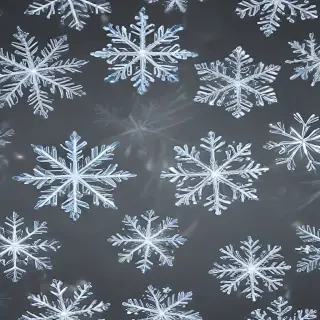 transparent snowflakes