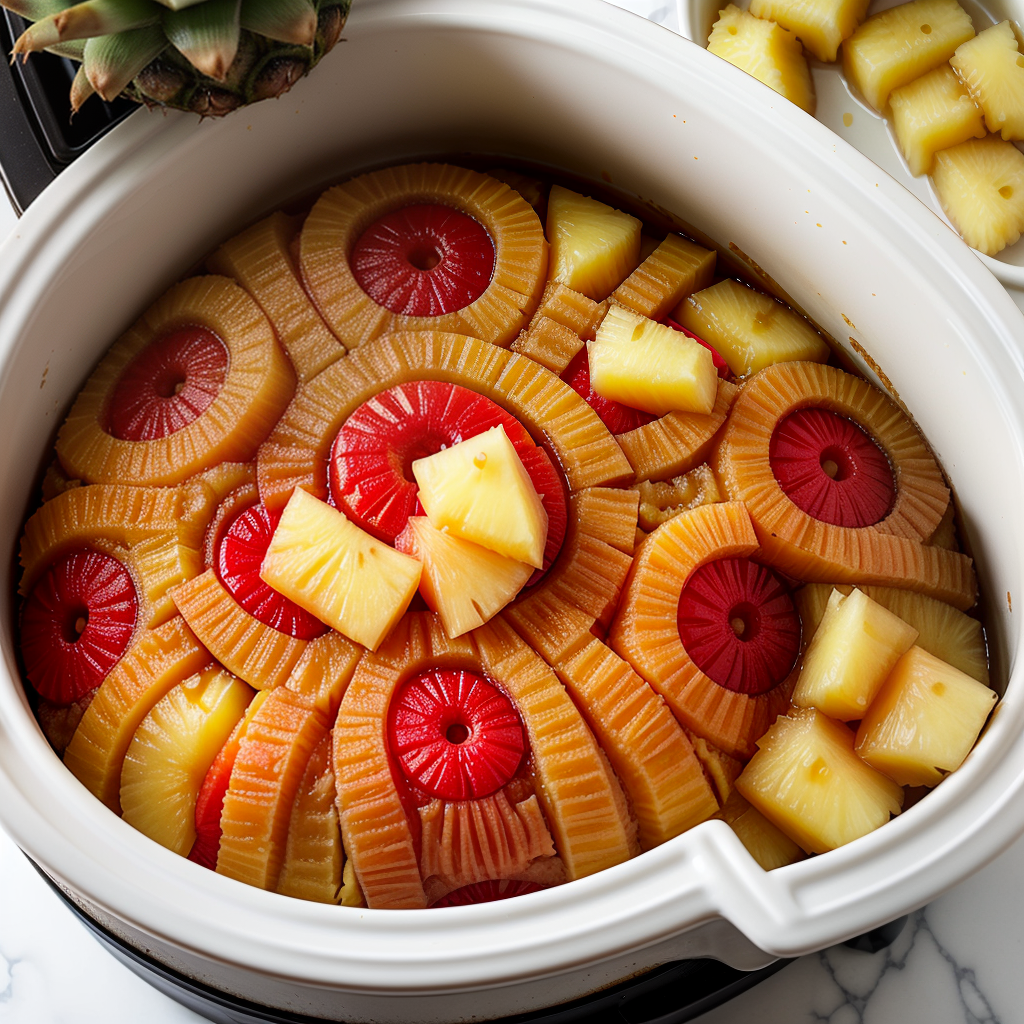 pineapple upside down cake in crock pot