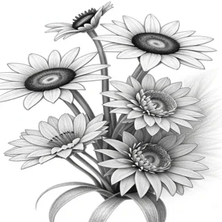 pencil drawings of flowers