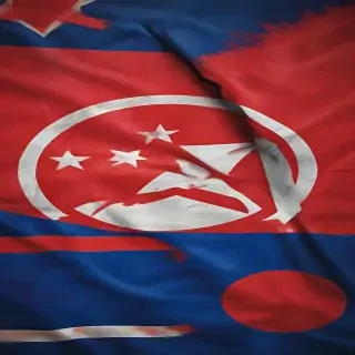 north korea flag