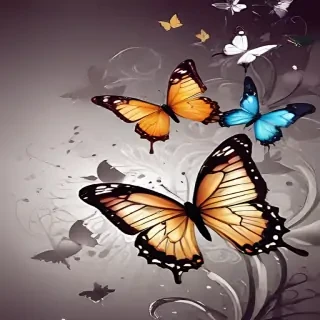 background with butterflies