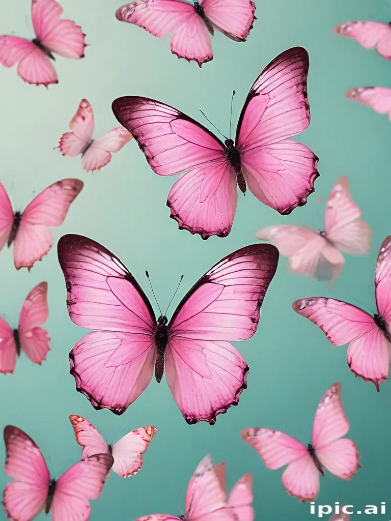 images of pink butterflies