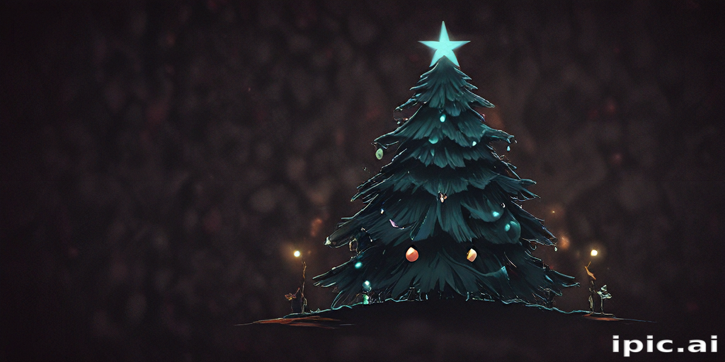 A Festive Christmas Tree Adorned with Colorful Ornaments and a Star.