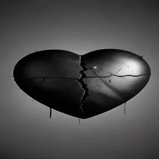 broken heart black