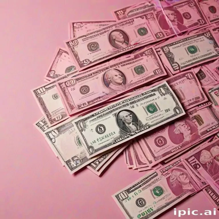 pink money background
