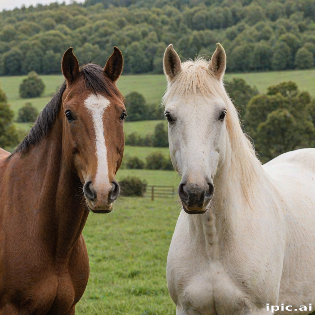 horse in background