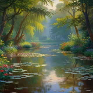 monet painting wallpaper