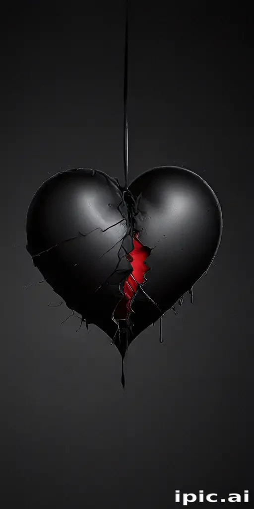 broken heart black