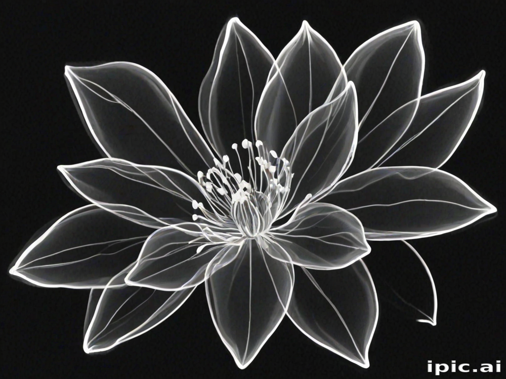 transparent flower outline