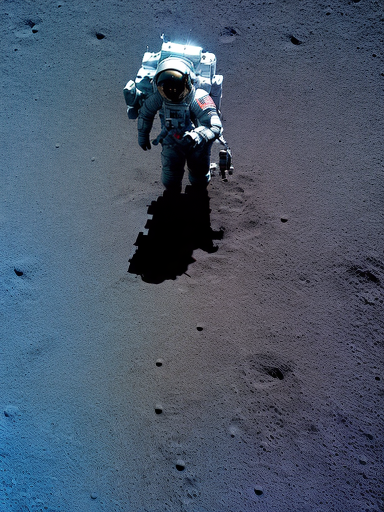An astronaut walking towards the camera on the surface of the moon
