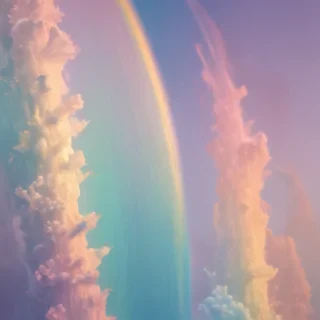 pastel coloured rainbow