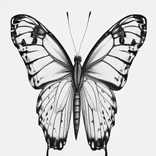 butterfly png black and white
