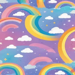 cute rainbow background