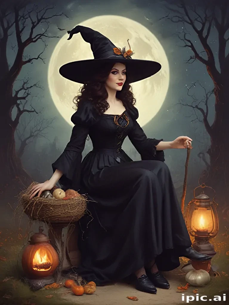 vintage witch art