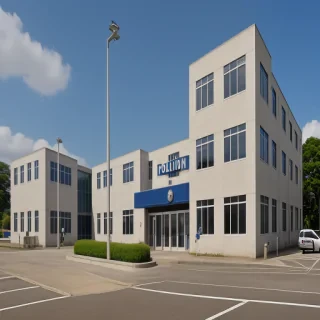 police station background