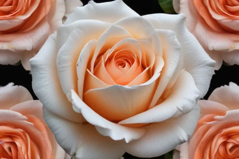 rose with black and white background