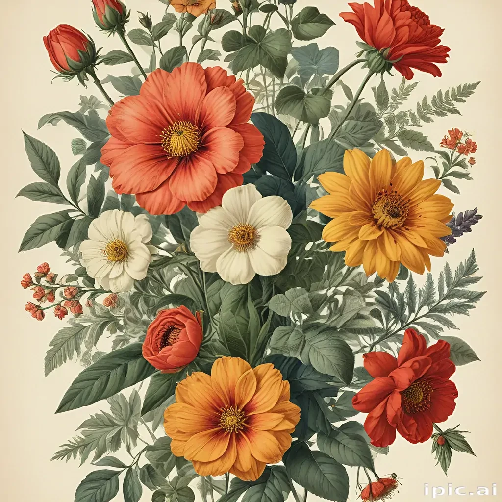vintage flower illustration
