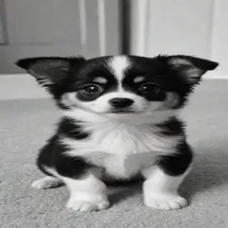 cute black and white