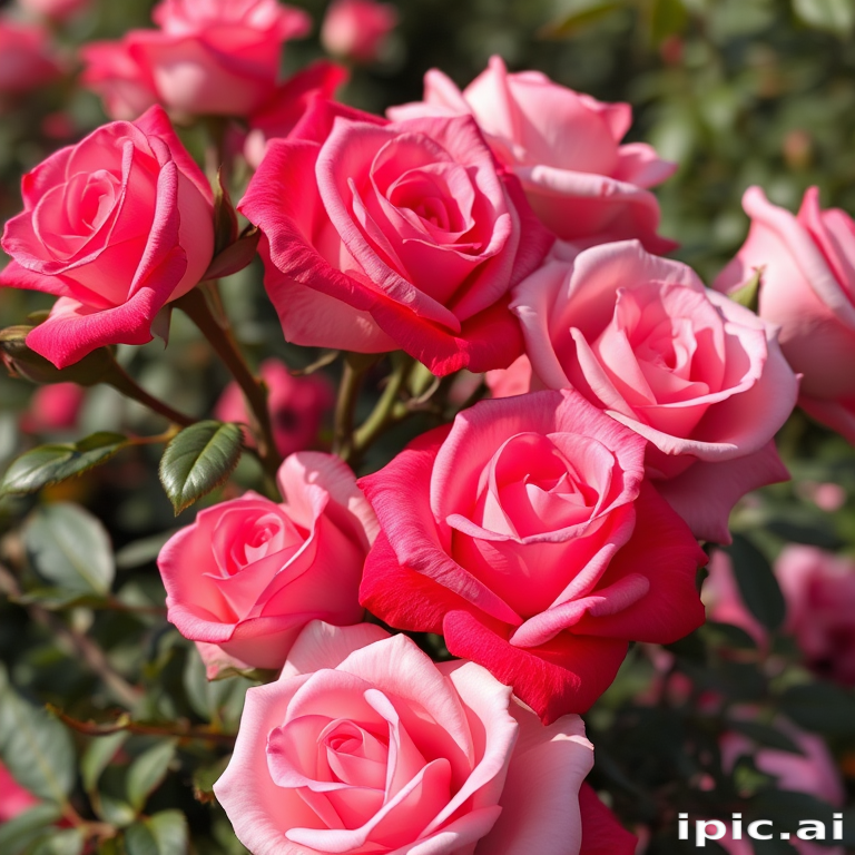 roses in background