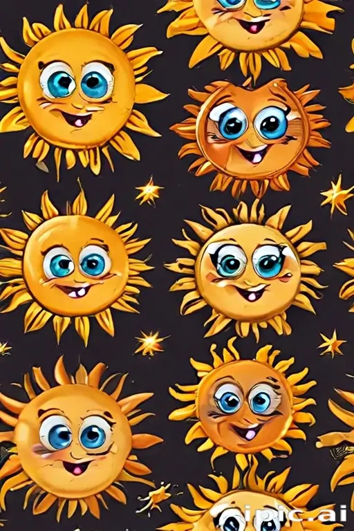 cartoon suns