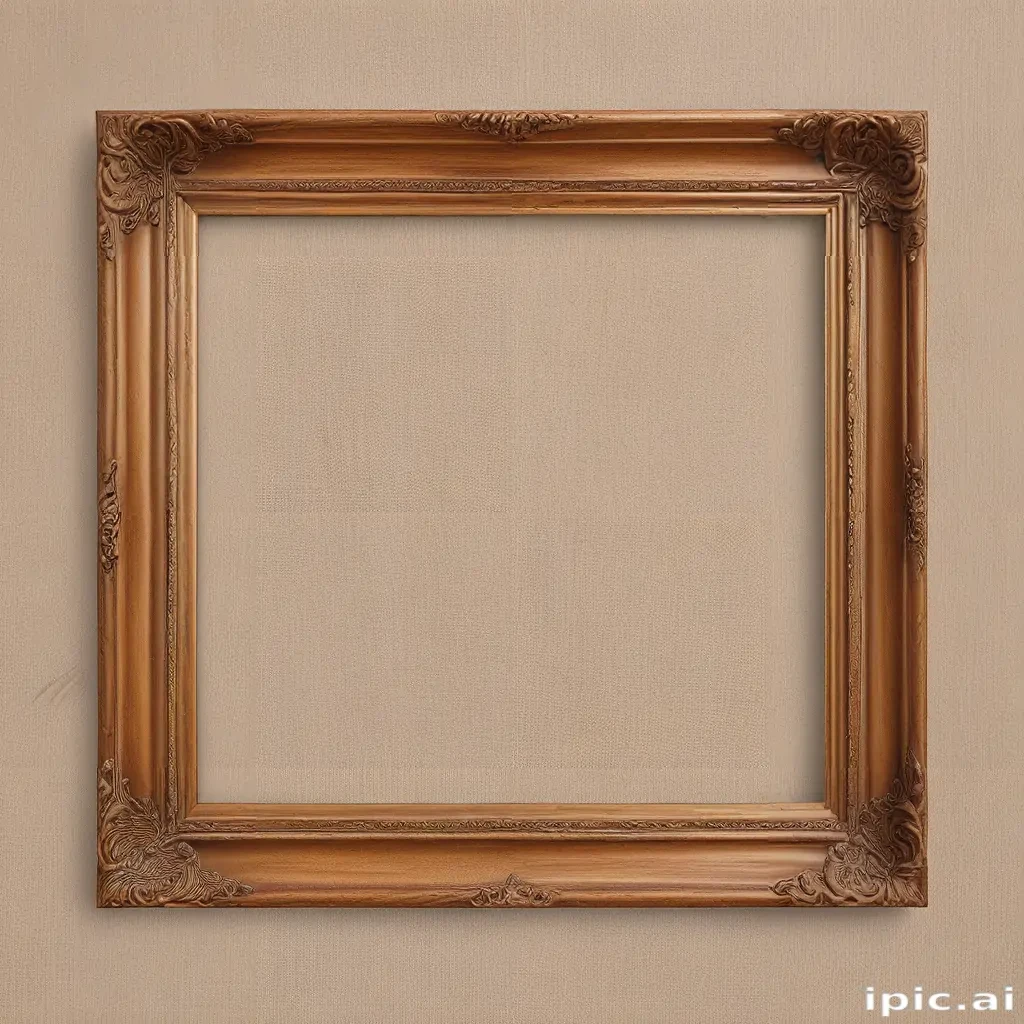 wooden picture frame png