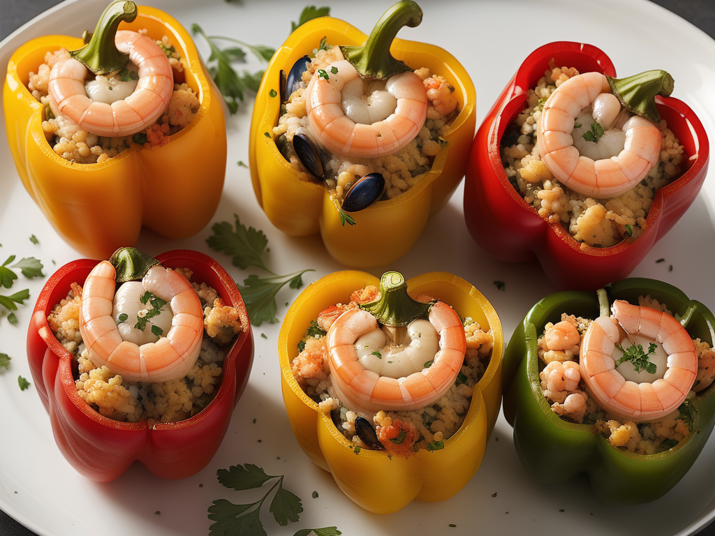 stuffed bell peppers with seafood