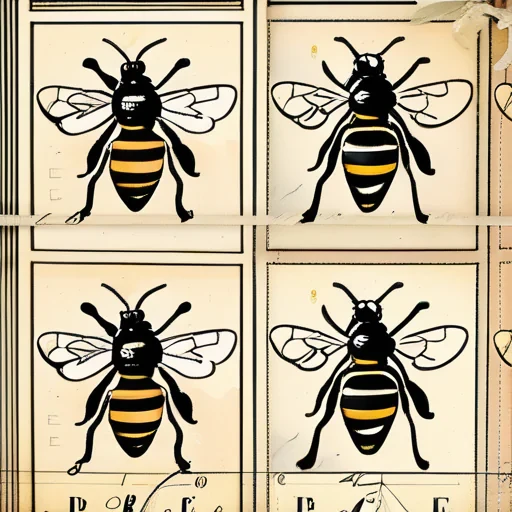 free vintage bee printables