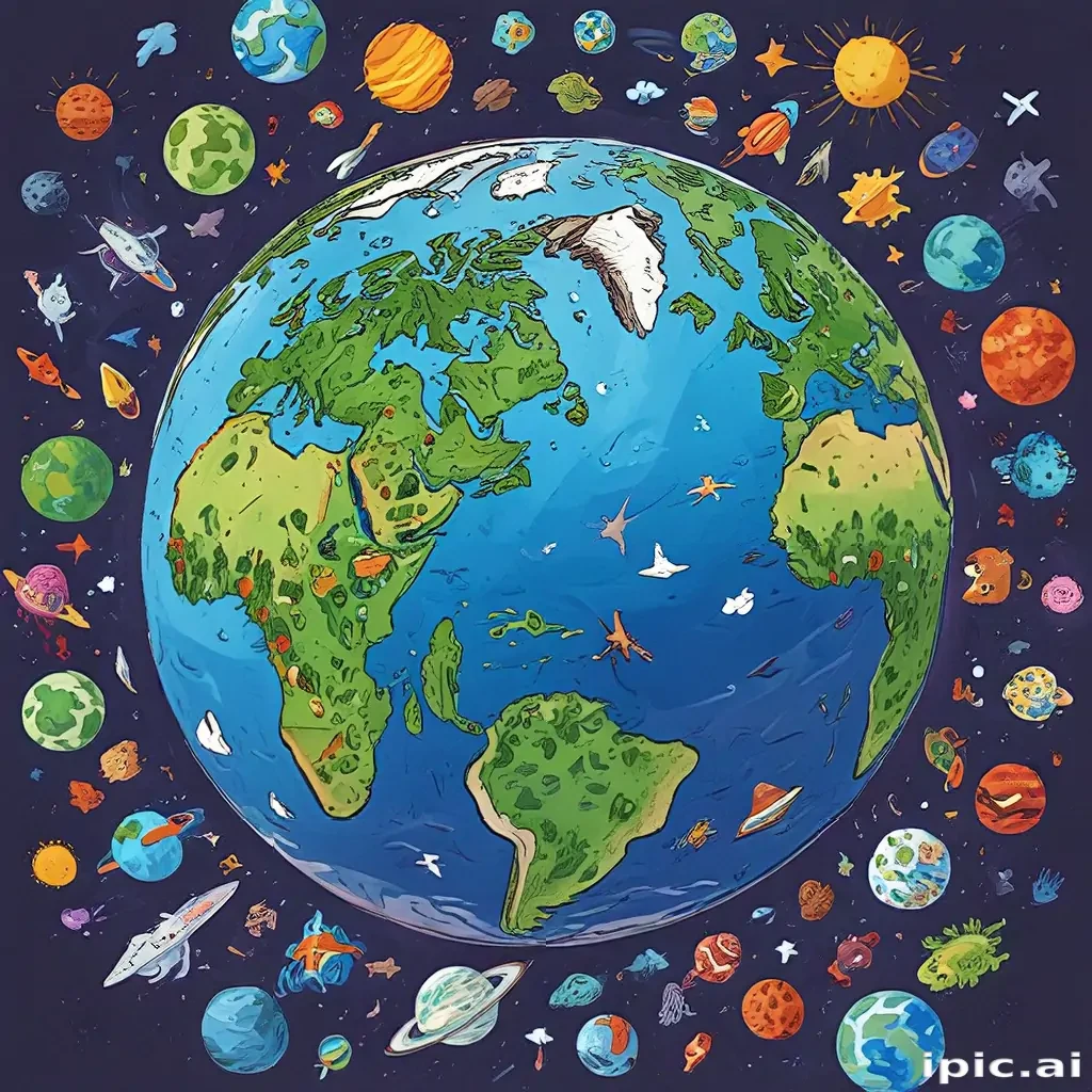 cartoon picture of planet earth