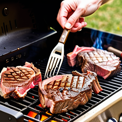 grilling a ribeye on a gas grill