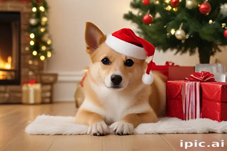 wallpaper christmas dog