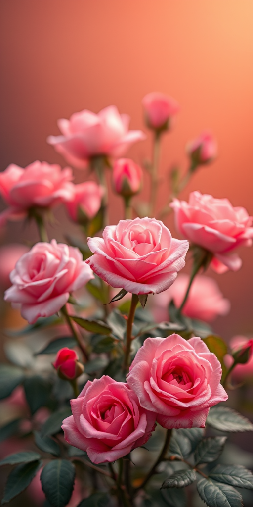 roses in background