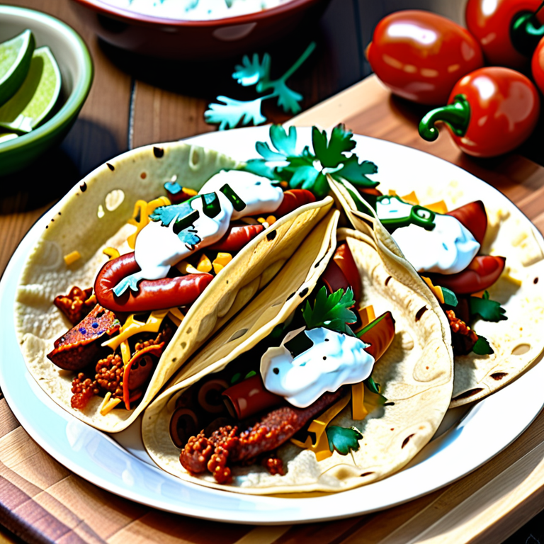 tacos de papa con chorizo