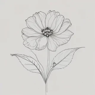 flower line art
