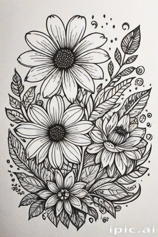 flower doodle art