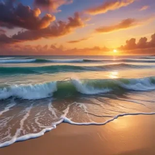 beach background sunset