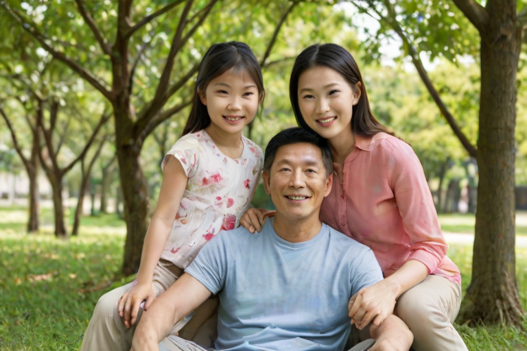 free use asian family