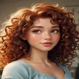cartoon characters with curly hair