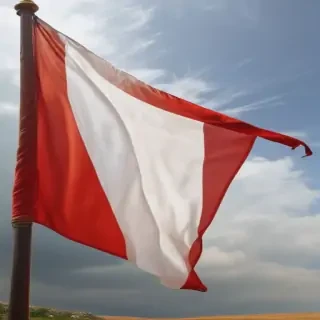 red and white flag