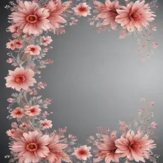 transparent floral border